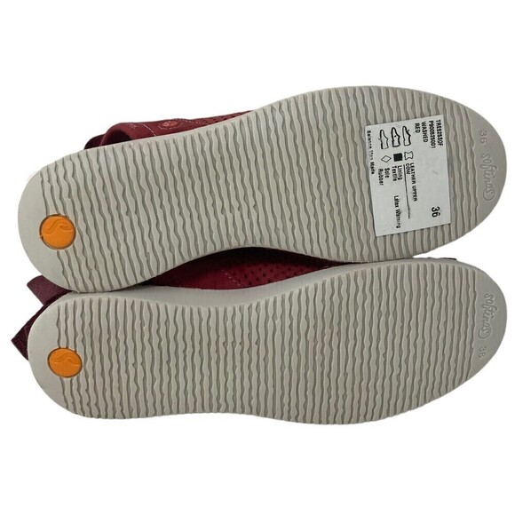 NEW Softinos By FLY London Women's Size 5 Leather Tie-Back Sandals Red 36 EU NIB - Picture 9 of 12